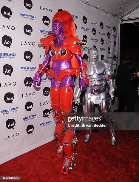 Heidi Klum and Seal attend Heidi Klum's 2010 Halloween Party at Lavo on October 31, 2010 in New York City.