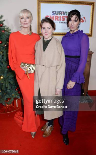 Joely Richardson, Gemma Whelan and Ronni Ancona attend the World Premiere of "Surviving Christmas With The Relatives" at Vue West End on November 21,...