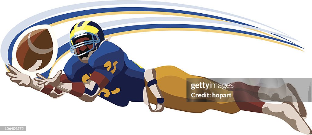 Wide Receiver Catching Pass