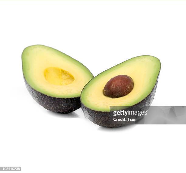 avocado - avocado isolated stock-fotos und bilder