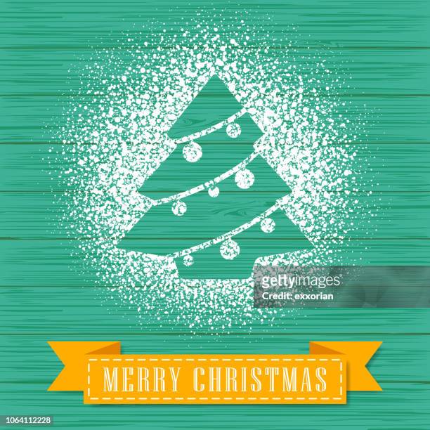 powdered sugar decorate a christmas tree shape - flour christmas stock illustrations