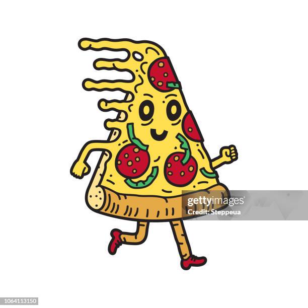 fast pizza - square pizza stock illustrations