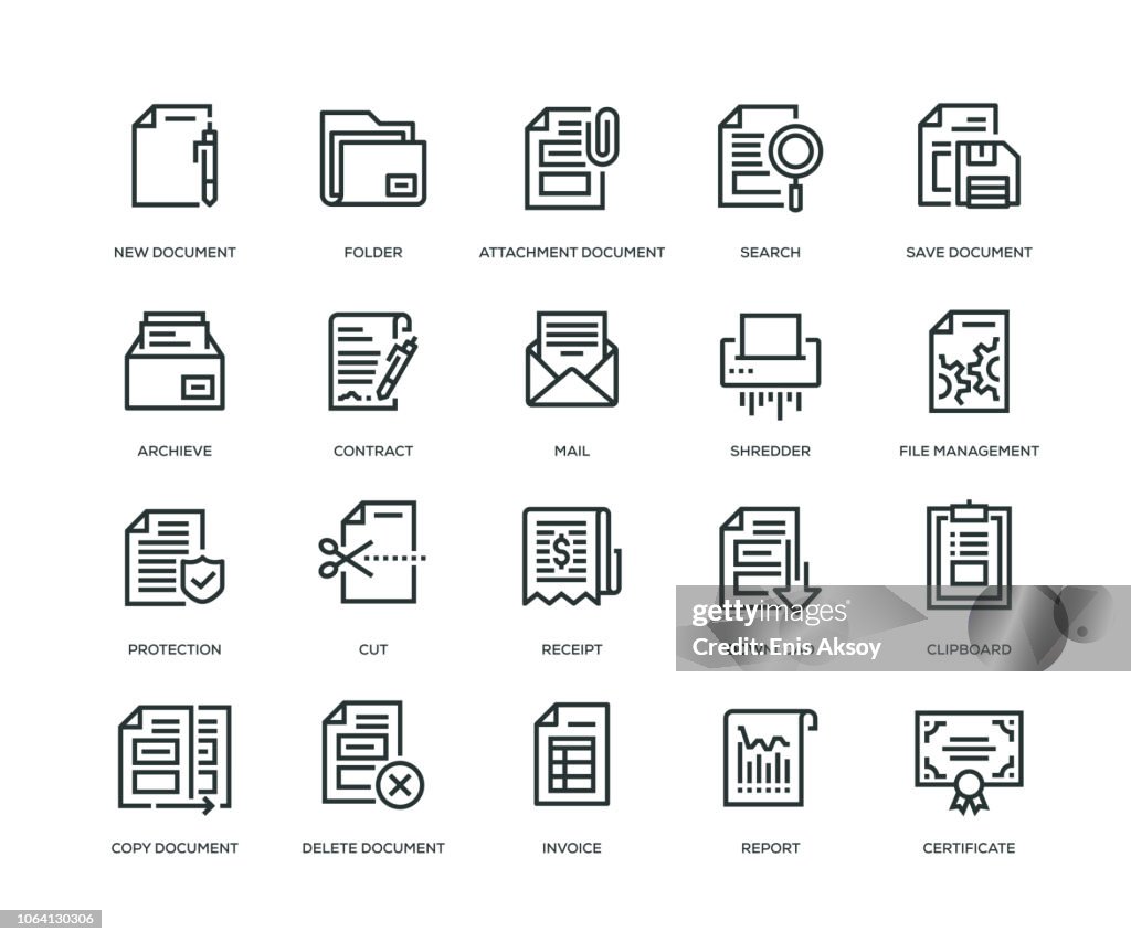 Icone documento - Serie Linea