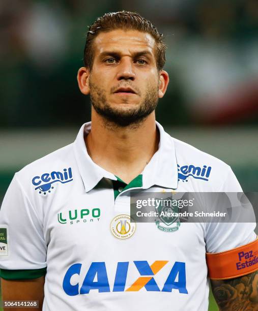 Rafael Moura of America MG looks on before the match against Palmeiras for the Brasileirao Series A 2018 at Allianz Parque Stadium on November 21,...