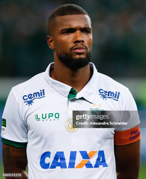 Messias of America MG looks on before the match against Palmeiras for the Brasileirao Series A 2018 at Allianz Parque Stadium on November 21, 2018 in...