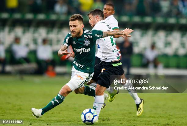 Lucas Lima of Palmeiras in action during the match against America MG for the Brasileirao Series A 2018 at Allianz Parque Stadium on November 21,...