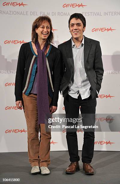 Filmmaker Lais Bodanzky and actor Caio Blat attend the "As Melhores Coisas do Mundo" photocall during the 5th International Rome Film Festival at...