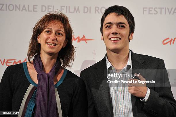 Filmmaker Lais Bodanzky and actor Caio Blat attend the "As Melhores Coisas do Mundo" photocall during the 5th International Rome Film Festival at...