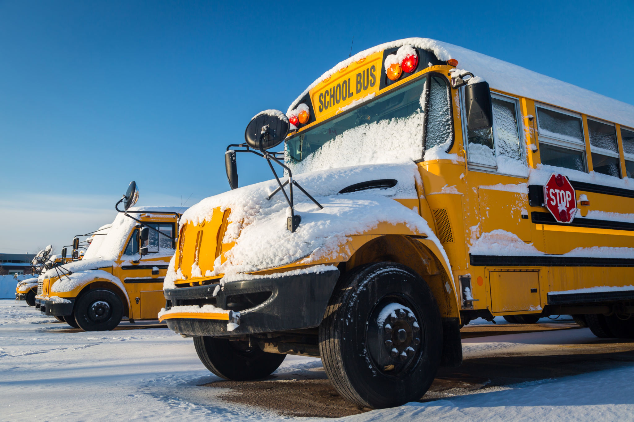 bus snow