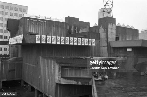 Exterior of the Hayward Gallery on the South Bank of the river Thames in London, England on November 15, 1984.