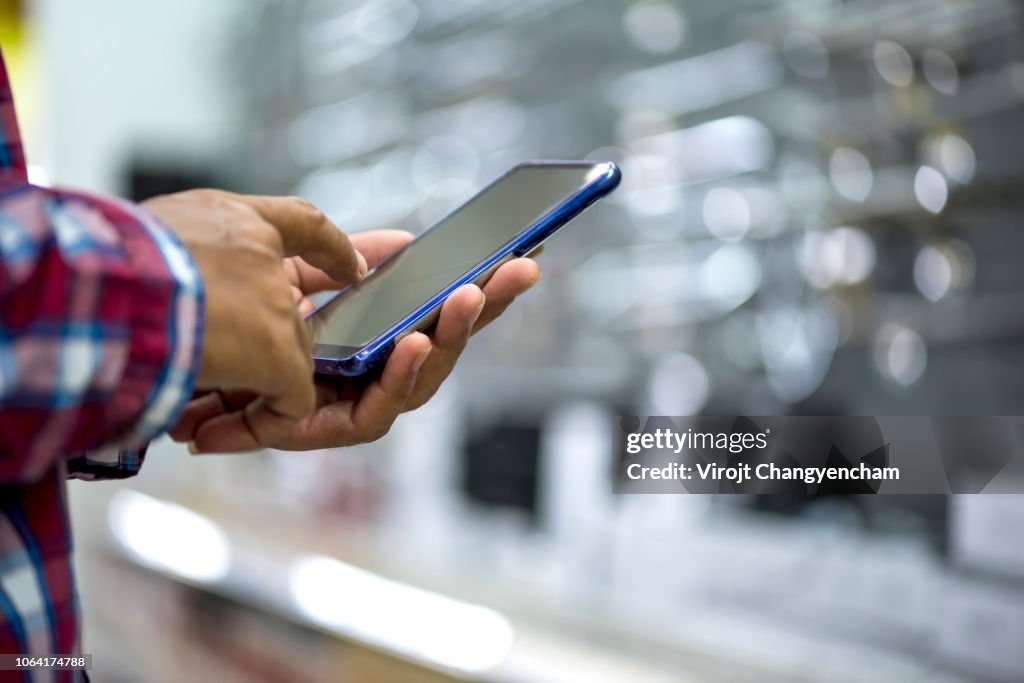 Hand Internet Hands Using Smartphone Internet Of Things Concept High-Res Stock Photo ...