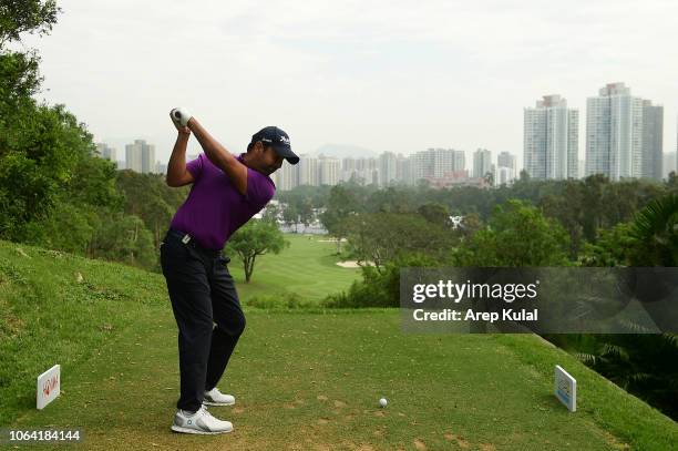 Shiv Kapur of India pictured during day 1 of the Honma Hong Kong Open at The Hong Kong Golf Club on November 22, 2018 in Hong Kong, Hong Kong.