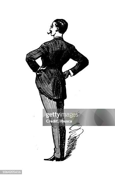 british london satire caricatures comics cartoon illustrations: man - puppet-man stock illustrations