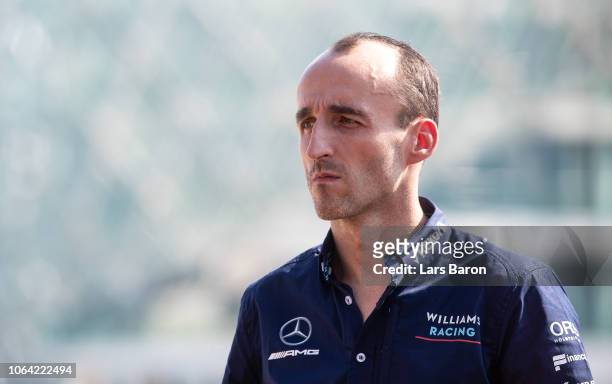 Robert Kubica of Poland and Williams looks on as he is announced as a Williams F1 driver for the 2019 F1 season during previews ahead of the Abu...