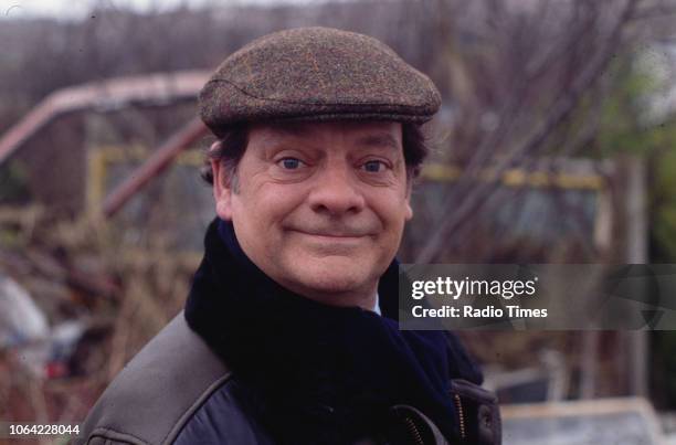 Actor David Jason pictured during the filming of episode 'Mother Nature's Son' for the television sitcom 'Only Fools and Horses', November 25th 1992.