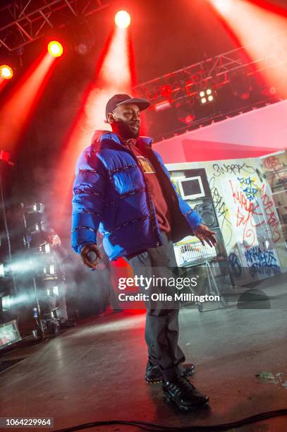 Footsie of Newham Generals performs onstage with the cast of Kurupt FM from the hit BBC British Garage music Comedy The people just do nothing...