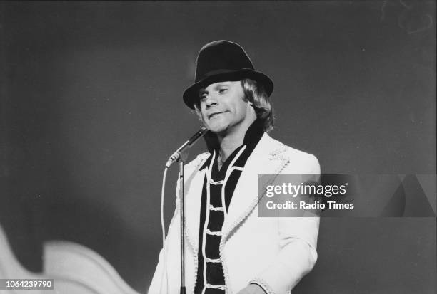 Comedian Freddie Starr performing on stage, January 27th 1976.