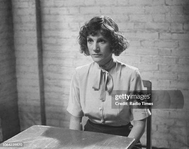 Actress Harriet Walter in scene from episode 'Strong Poison' of the television drama series 'A Dorothy L. Sayers Mystery', 1987.