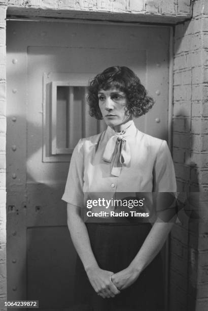 Actress Harriet Walter in scene from episode 'Strong Poison' of the television drama series 'A Dorothy L. Sayers Mystery', 1987.