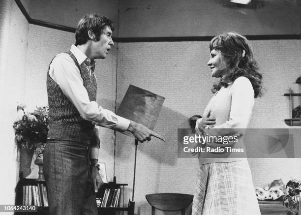 Actors Michael Crawford and Michele Dotrice in a scene from the television sitcom 'Some Mothers Do 'Ave 'Em', October 1st 1973.