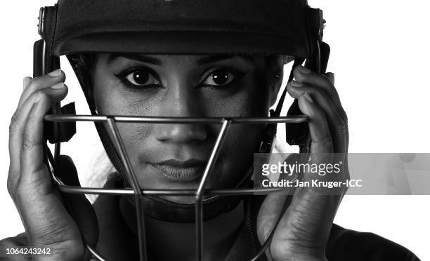 Jahanara Alam poses during the Bangladesh Portraits session ahead of the ICC Women's World T20 2018 tournament poses during the Bangladesh Portraits...