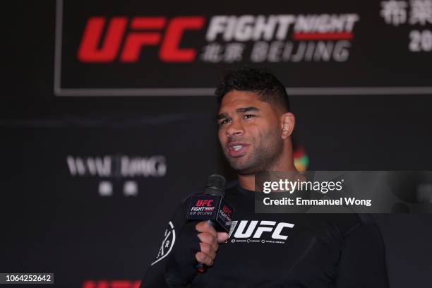 Alistair Overeem attends the UFC Fight Night: Ultimate media day at Wanda Realm Hotel on November 22, 2018 in Beijing, China.