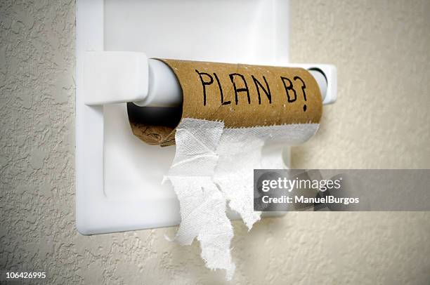 plan b? - toilet paper stock pictures, royalty-free photos & images