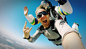 Skydive tandem selfie photo effect