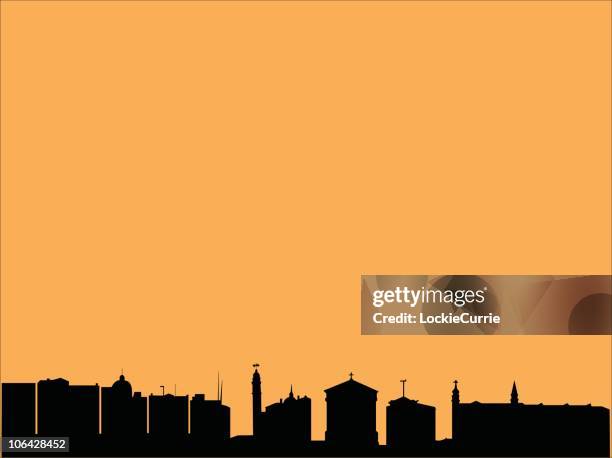 venice rooftops at sunset - rooftop sunset stock illustrations