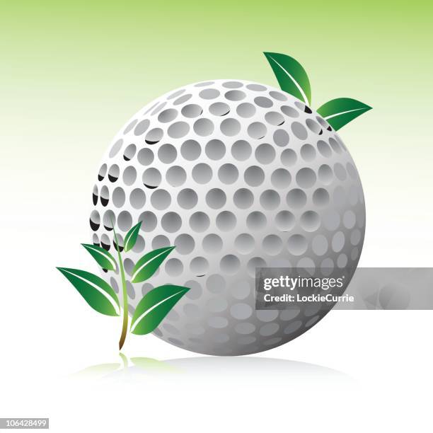 golf ball - golf leaf texture stock illustrations