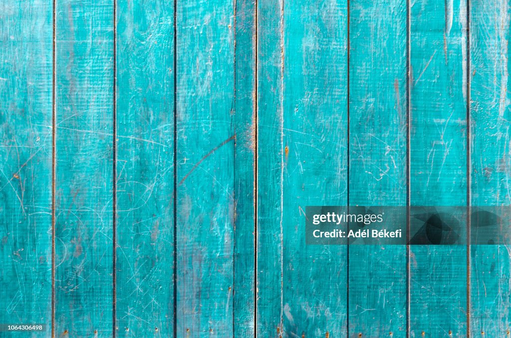 Turquoise wood background