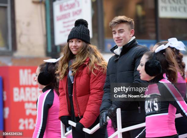 Mackenzie Ziegler and Johnny Orlando attend the 2018 Macy's Thanksgiving Day Parade on November 22, 2018 in New York City.