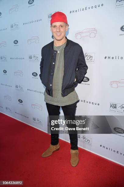 Jamie Laing attends the World Premiere of the new Range Rover Evoque at The Old Truman Brewery on November 22, 2018 in London, England.