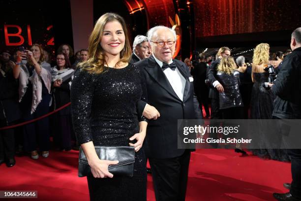 Katharina Wackernagel and Dr. Hubert Burda during the Bambi Awards 2018 Arrivals at Stage Theater on November 16, 2018 in Berlin, Germany.