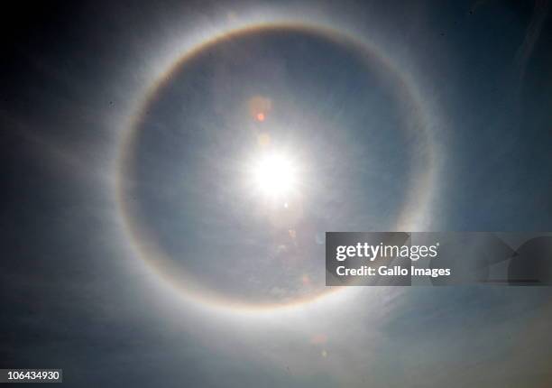 November 1 : South Africans were surprised to see a rainbow wrapped around the sun, almost like a halo, at around 10am on 1 November, 2010 in the sky...