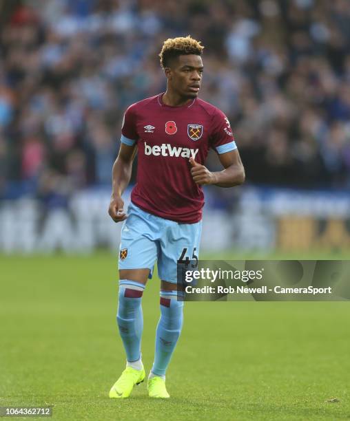 West Ham United's Grady Diangana during the Premier League match between Huddersfield Town and West Ham United at John Smith's Stadium on November...