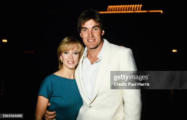 Sam Jones and Lynn Eriks attending the 11th Annual Alan King Pro-Celebrity Tennis Classic Party' on April 23, 1982 at Caesars Palace in Las Vegas,...