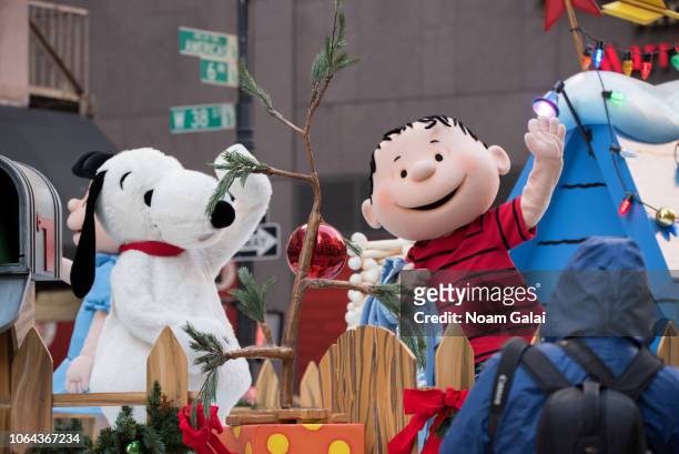 Snoopy and Linus van Pelt attend the 2018 Macy's Thanksgiving Day Parade on November 22, 2018 in New York City.