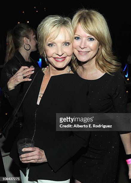 Actress Florence Henderson and daughter Barbara Chase attend ABC's "Dancing With The Stars" 200th episode party on November 1, 2010 in Los Angeles,...
