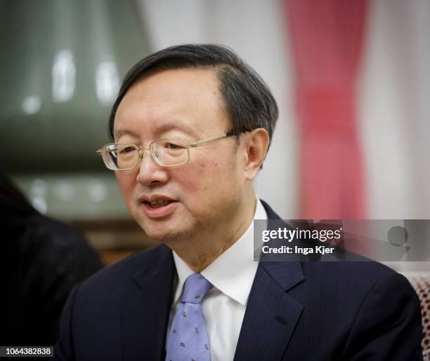 Beijing, China Yang Jiechi, Director of the Office of Foreign Affairs of the Communist Party of China, on November 12, 2018 in Beijing, China.