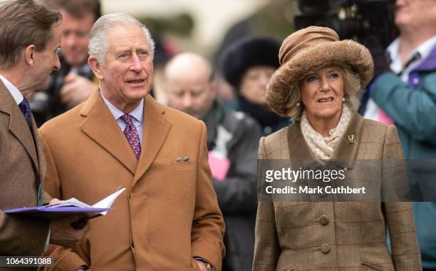 Prince Charles, Prince of Wales and Camilla, Duchess of Cornwall attend the Princes Countryside Fund Racing Weekend at Ascot Racecourse on November...