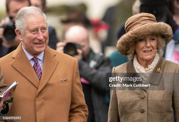 Prince Charles, Prince of Wales and Camilla, Duchess of Cornwall attend the Princes Countryside Fund Racing Weekend at Ascot Racecourse on November...