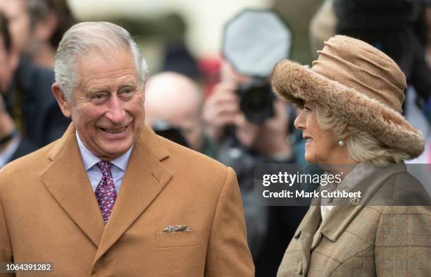 Prince Charles, Prince of Wales and Camilla, Duchess of Cornwall attend the Princes Countryside Fund Racing Weekend at Ascot Racecourse on November...