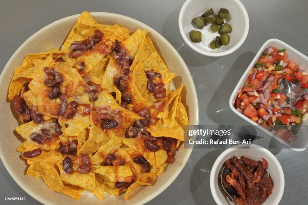 Mexican Beans and Nachos