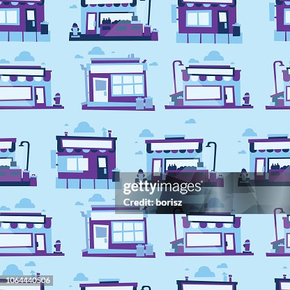 Store Pattern Vector Store Seamless Pattern High-Res Vector Graphic - Getty Images