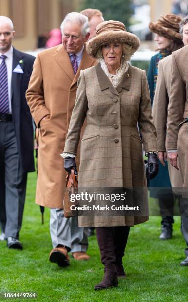 Prince Charles, Prince of Wales and Camilla, Duchess of Cornwall attend the Princes Countryside Fund Racing Weekend at Ascot Racecourse on November...