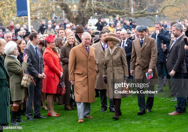 Prince Charles, Prince of Wales and Camilla, Duchess of Cornwall attend the Princes Countryside Fund Racing Weekend at Ascot Racecourse on November...