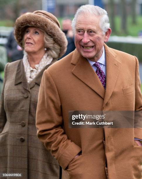 Prince Charles, Prince of Wales and Camilla, Duchess of Cornwall attend the Princes Countryside Fund Racing Weekend at Ascot Racecourse on November...