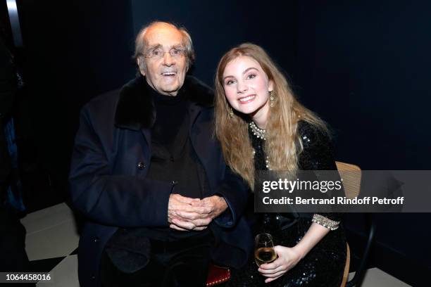 Composer of the show Michel Legrand and actress of the show Marie Oppert attend the Reopening of The Marigny Theater with the with the Musical Fairy...