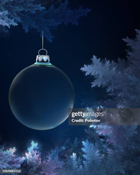 modern christmas composition - glass christmas ornament stock pictures, royalty-free photos & images